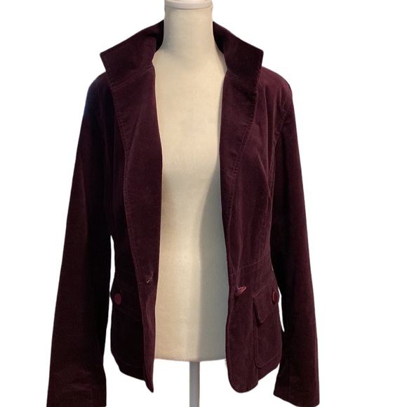 TALBOTS velvet plum blazer jacket - Picture 6 of 11